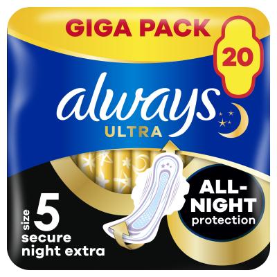 Always Ultra Secure Night Extra Damenbinde für Frauen Set