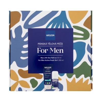 Weleda For Men Geschenkset Duschgel For Men Active Fresh 3in1 200 ml + Deodorant For Men 24h Deo Roll-On 50 ml