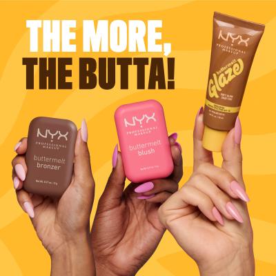 NYX Professional Makeup Buttermelt Glaze Soft Glow Skin Tint SPF30 Foundation für Frauen 30 ml Farbton  10 Chocolate Butta