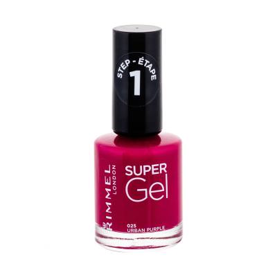 Rimmel London Super Gel STEP1 Nagellack für Frauen 12 ml Farbton  025 Urban Purple