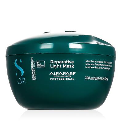 ALFAPARF MILANO Semi Di Lino Reconstruction Reparative Light Mask Haarmaske für Frauen 200 ml