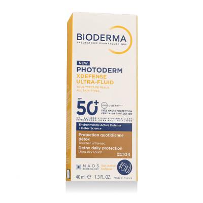 BIODERMA Photoderm Xdefense Ultra-Fluid SPF50+ Sonnenschutz fürs Gesicht für Frauen 40 ml Farbton  Shade 04