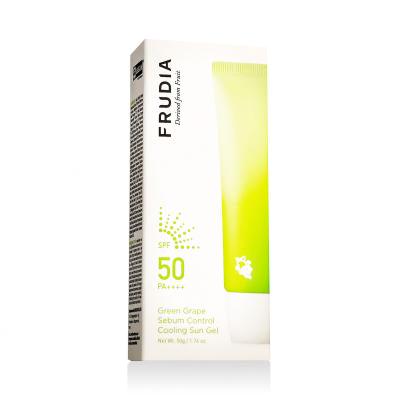 Frudia Green Grape Sebum Control Cooling Sun Gel SPF50+ Sonnenschutz fürs Gesicht 50 g