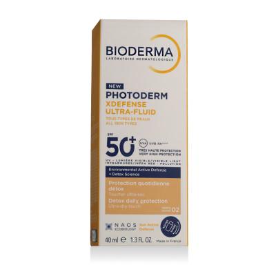 BIODERMA Photoderm Xdefense Ultra-Fluid SPF50+ Sonnenschutz fürs Gesicht für Frauen 40 ml Farbton  Shade 02