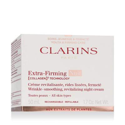 Clarins Extra-Firming Nuit Wrinkle Smoothing Revitalizing Night Cream Nachtcreme für Frauen Nachfüllbar 50 ml