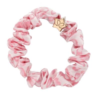 By Eloise London Silk Scrunchie Gold Star Haargummi für Frauen 1 St. Farbton  Pink Leopard