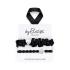 By Eloise London Set Silver & Black Haargummi für Frauen 1 St.