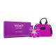 Versace Pour Femme Dylan Purple Geschenkset  Eau de Parfum 100 ml + Duschgel 100 ml + Körperlotion 100 ml + Handtasche