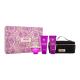 Versace Pour Femme Dylan Purple Geschenkset  Eau de Parfum 100 ml + Duschgel 100 ml + Körperlotion 100 ml + Kosmetiktasche