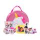 Minions Unicorns Geschenkset  Duschgel 2 in 1 50 ml + Shampoo 2 in 1 50 ml + Lippenbalsam 2 x 4,5 g + Sprudelbad-Tabletten 2 x 20 g + Handtuch 2 St. + Badeschwamm 1 St. + Tasche