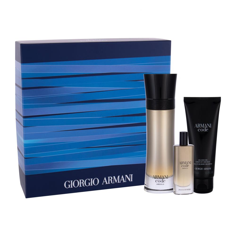 Giorgio Armani Code Absolu Geschenkset Edp 110 ml + Edp 15 ml + Duschgel 75 ml