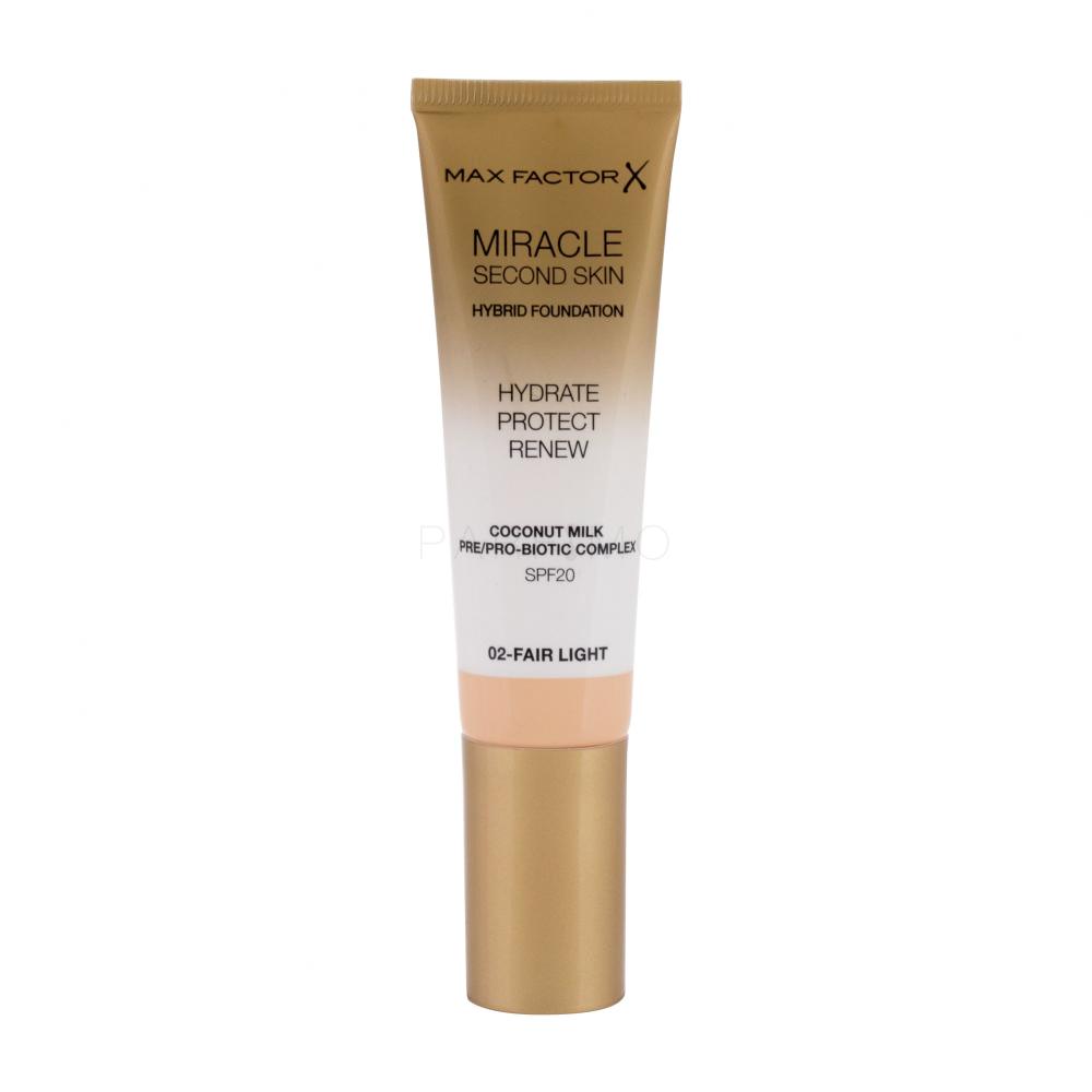 Max Factor Miracle Second Skin SPF20 Foundation für Frauen 30 ml Farbton  02 Fair Light