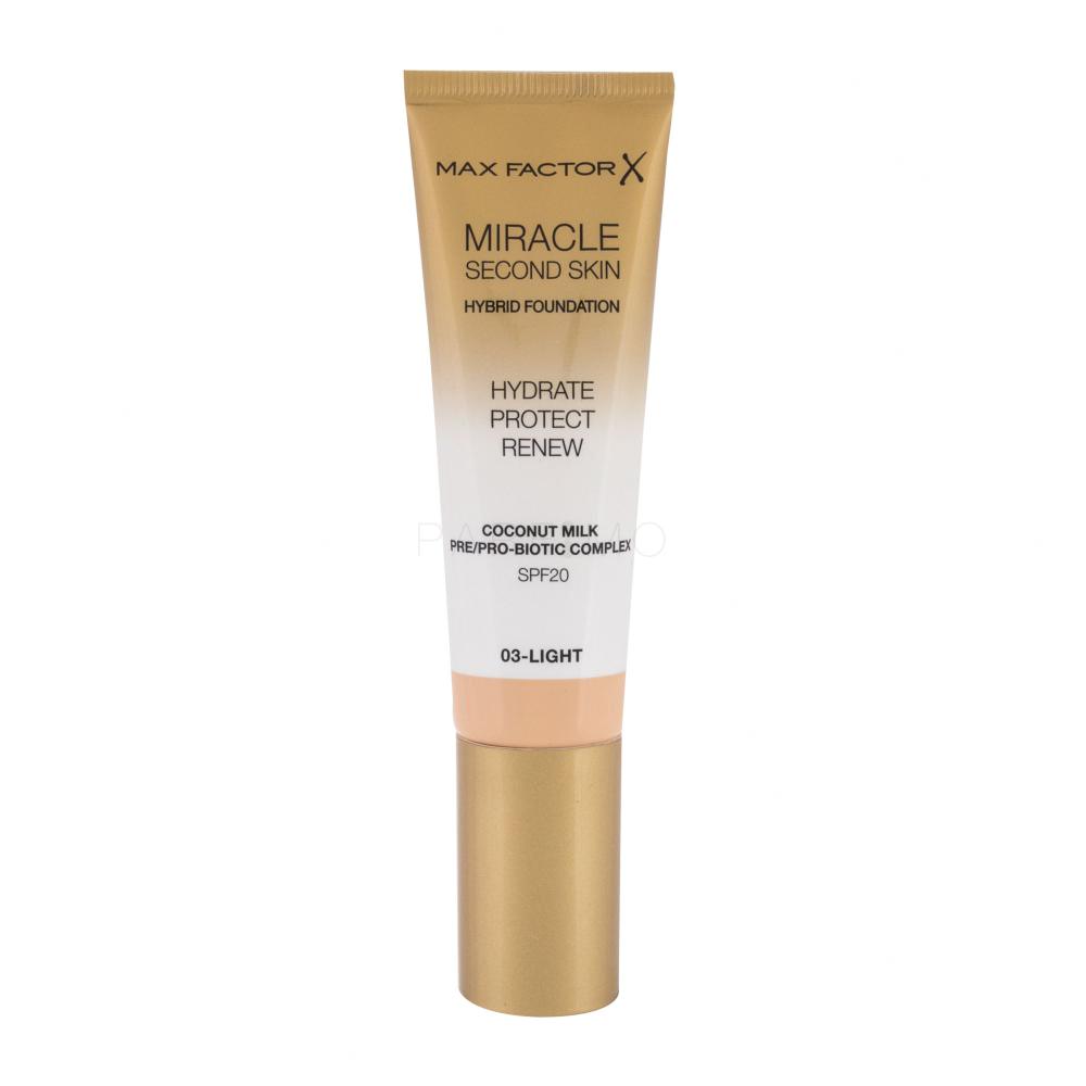 Max Factor Miracle Second Skin SPF20 Foundation für Frauen 30 ml Farbton  03 Light
