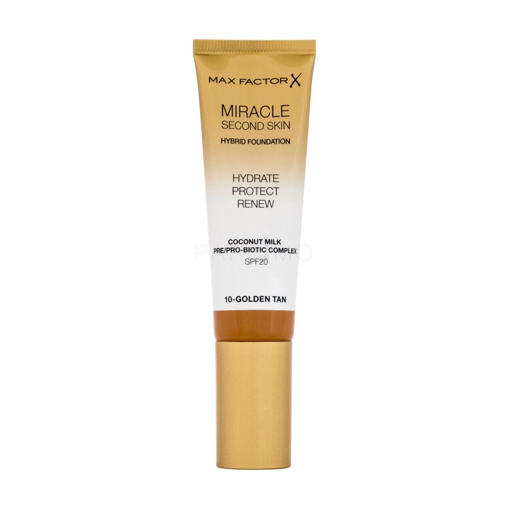 Max Factor Miracle Second Skin SPF20 Foundation für Frauen 30 ml Farbton  10 Golden Tan