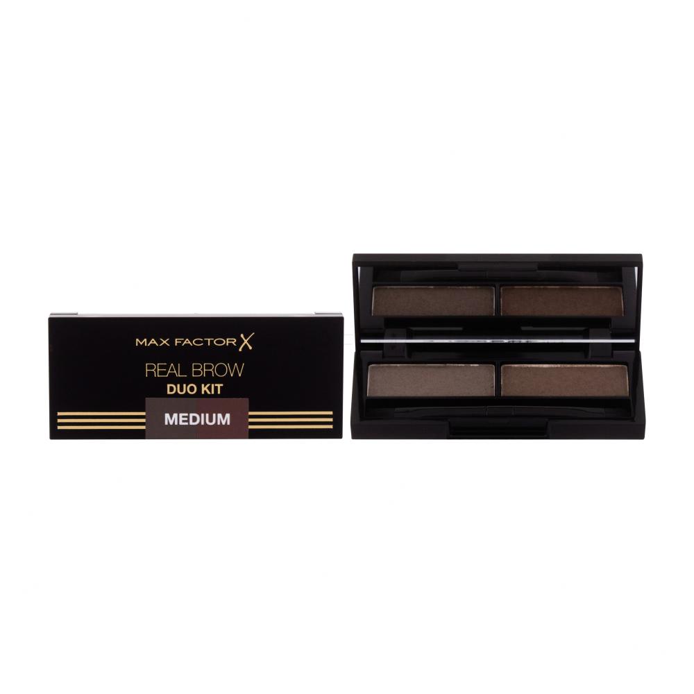 Max Factor Real Brow Duo Augenbrauensets für Frauen 3,3 g Farbton  002 Medium
