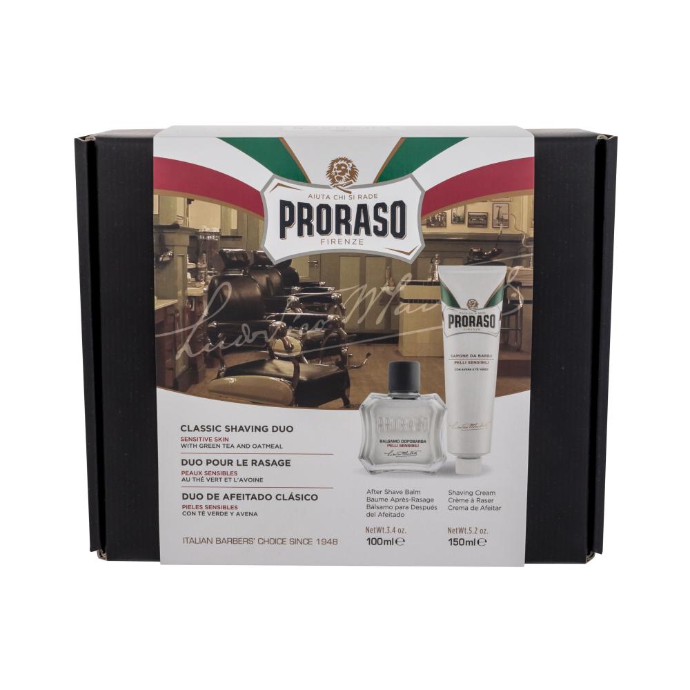PRORASO White Classic Shaving Duo Geschenkset After Shave Balsam White 100 ml + Rasiercreme White 150 ml