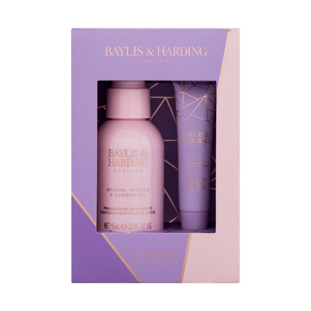 Baylis & Harding Jojoba, Vanilla & Almond Oil Signature Collection Geschenkset Körperspray Jojoba, Vanilla & Almond Oil 95 ml + Lipgloss 12 ml