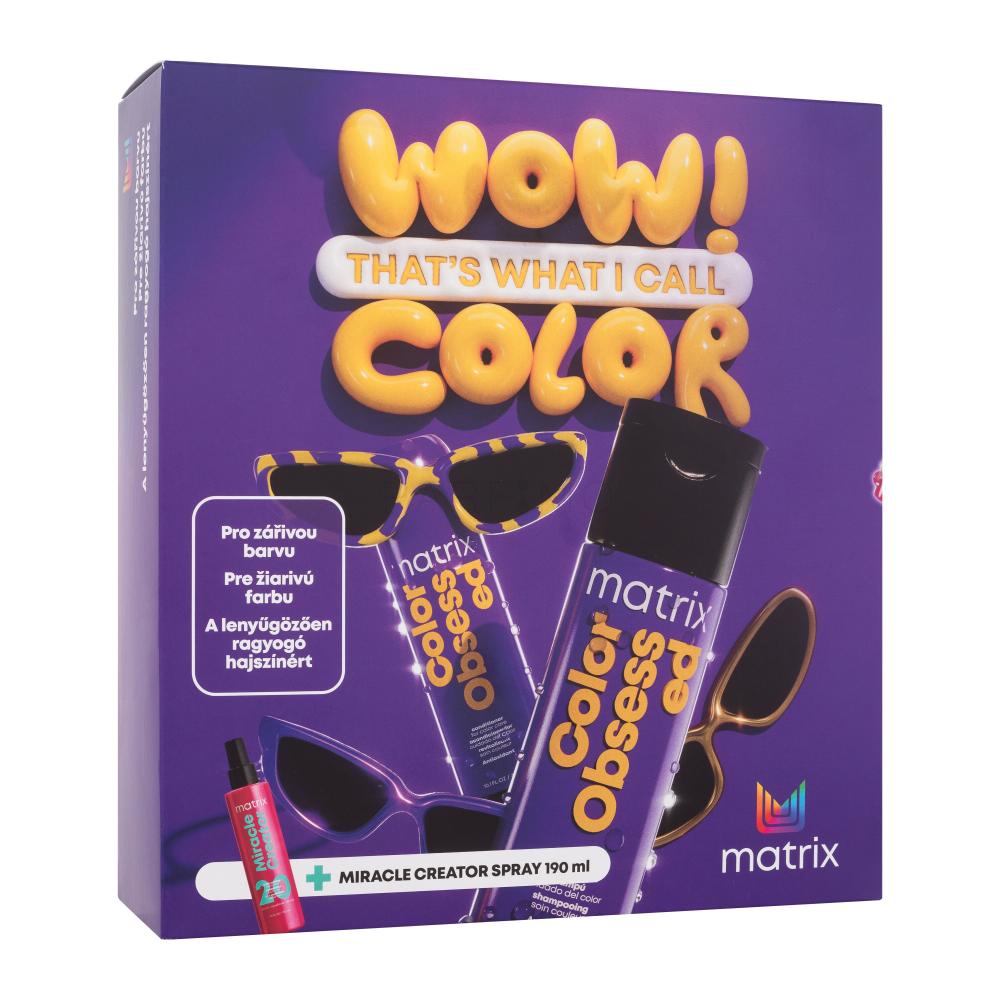 Matrix Color Obsessed Geschenkset Color Obsessed Shampoo 300 ml + Color Obsessed Conditioner 300 ml + Spülungsfreie Haarpflege Miracle Creator 190 ml