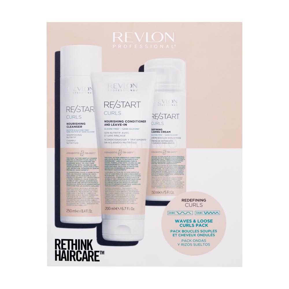 Re/Start Curls + 250 Leave-In Haarcreme Nourishing 150 Caring Re/Start + Re/Start Curls Cleanser Curls ml Curls Revlon Geschenkset ml ml Nourishing Re/Start Conditioner And Cream Defining Professional Shampooing 200