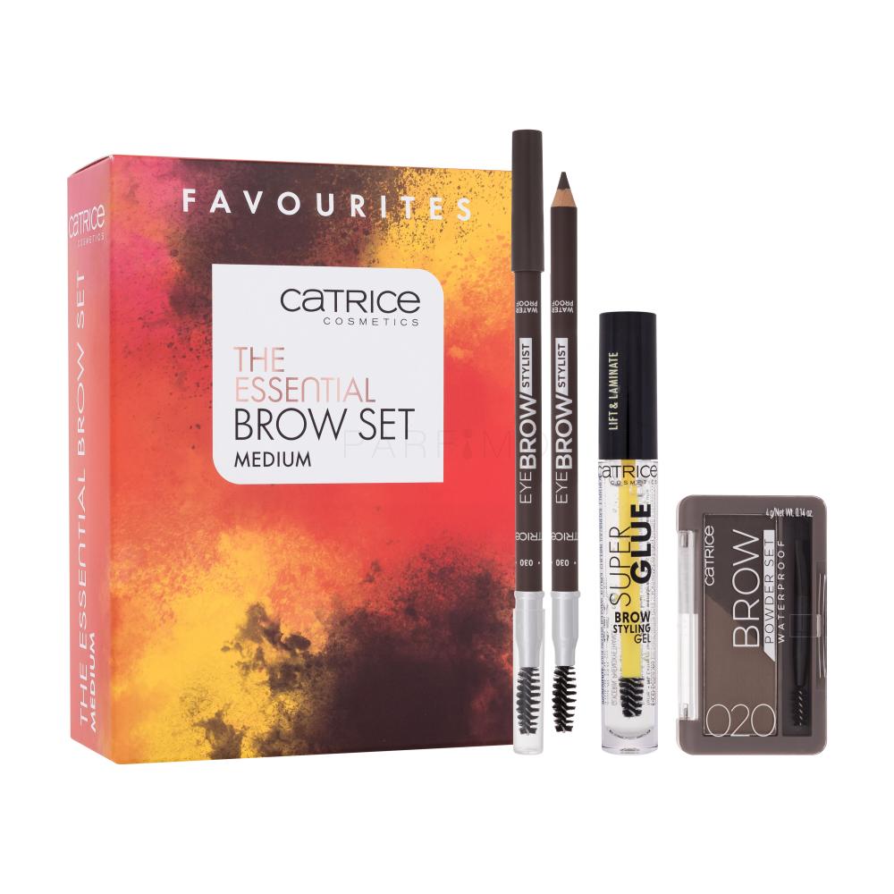 Catrice The Essential Brow Set Geschenkset Augenbrauenstift Eye Brow Stylist 1,6 g 030 Brow-N-Eyed Peas + Augenbrauenpuder Brow Powder Waterproof 4 g 020 Ash Brown + Augenbrauengel Super Glue Brow Styling Gel 4 ml 010 Ultra Hold