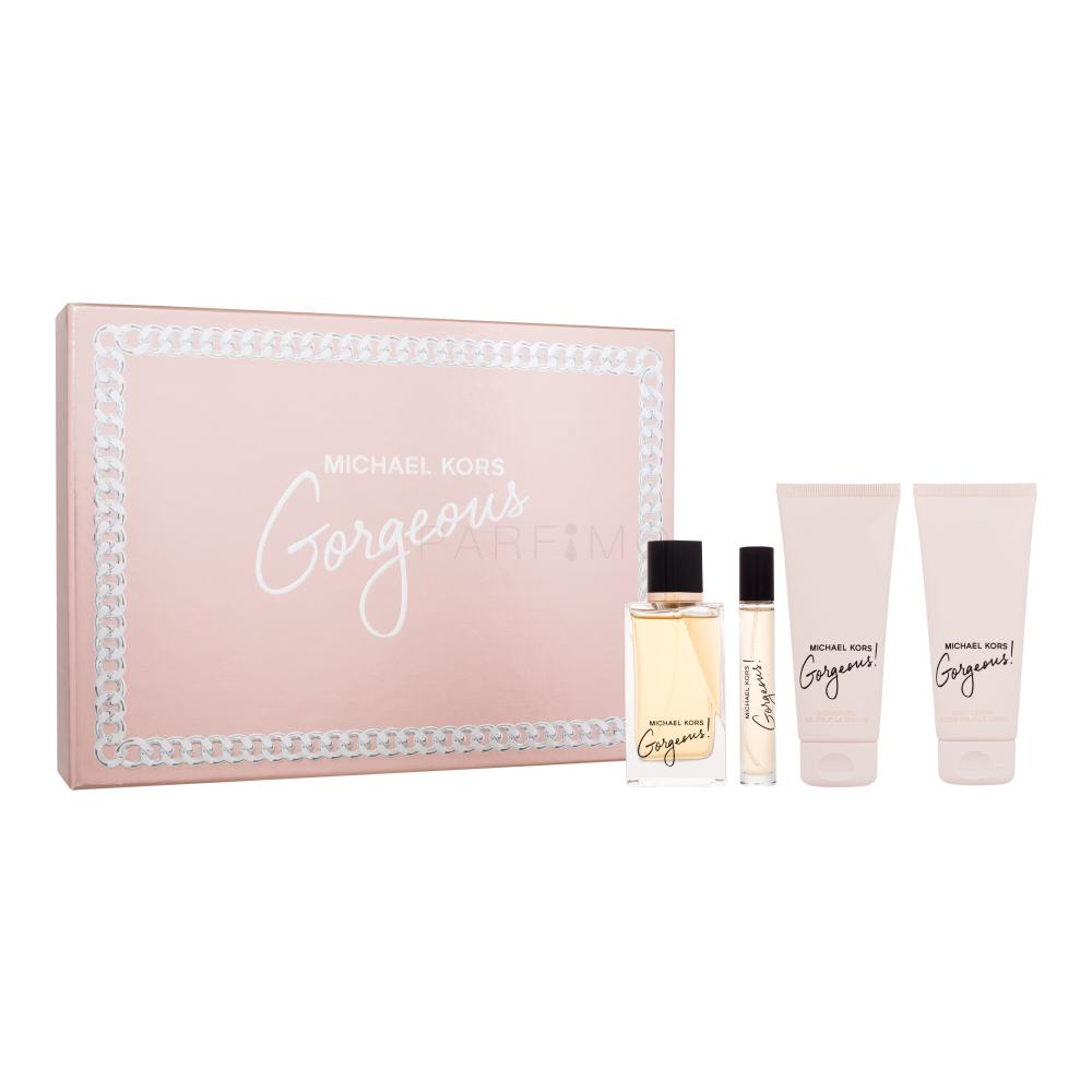 Michael Kors Gorgeous! Geschenkset Eau de Parfum 100 ml + Eau de Parfum 10 ml + Körperlotion 100 ml + Duschgel 100 ml