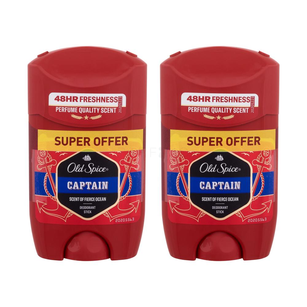 Old Spice Captain Deodorant für Herren 2x50 ml
