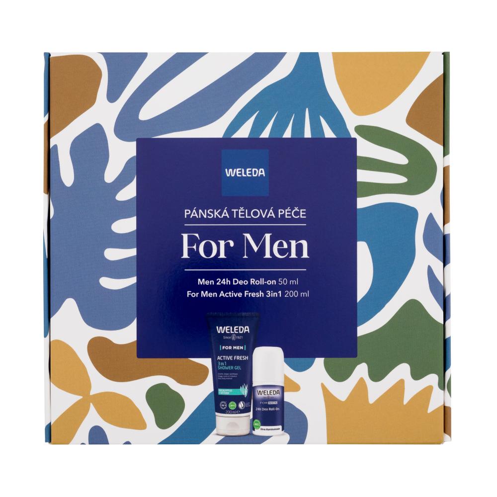 Weleda For Men Geschenkset Duschgel For Men Active Fresh 3in1 200 ml + Deodorant For Men 24h Deo Roll-On 50 ml