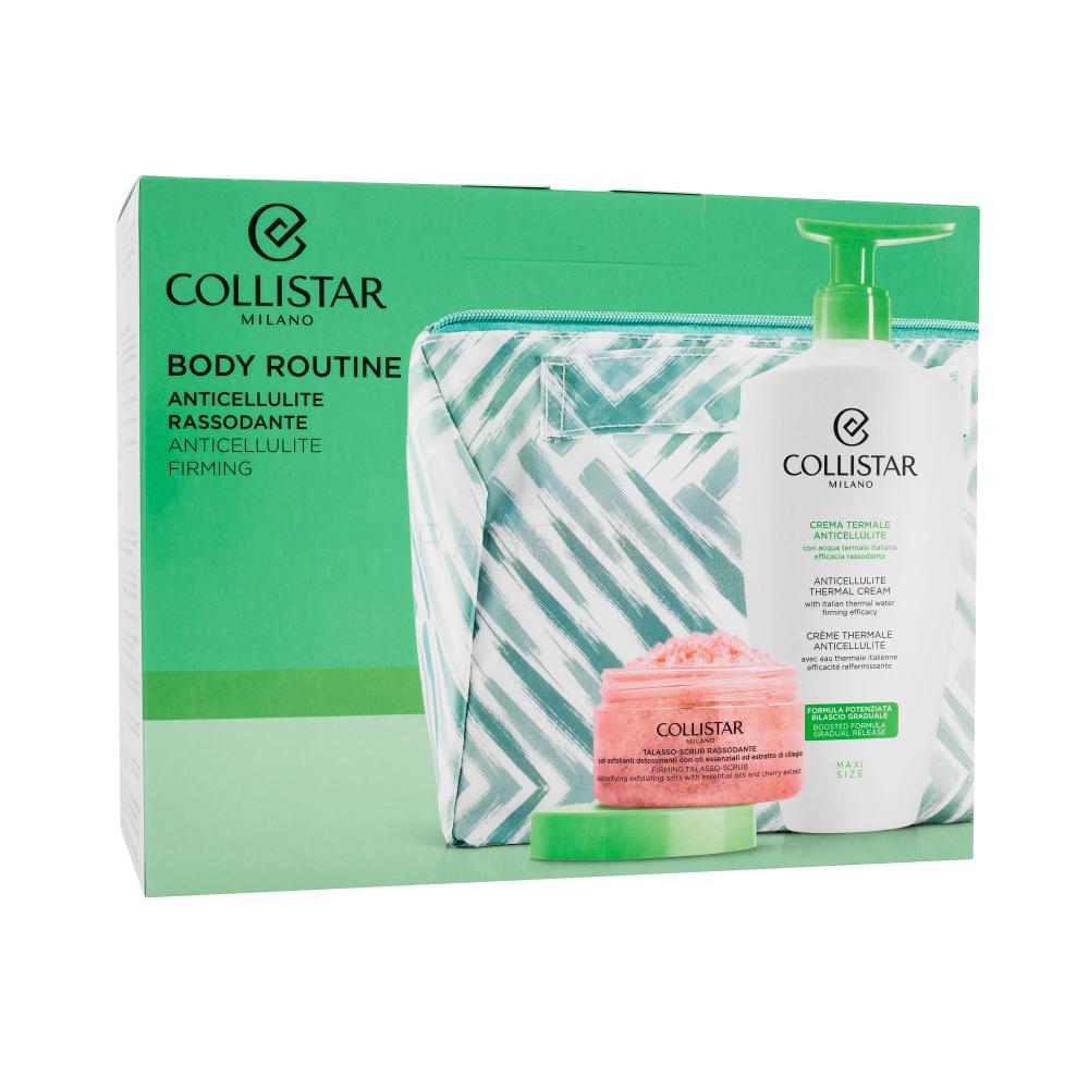 Collistar Special Perfect Body Routine Geschenkset Körperpeeling Firming Talasso-Scrub 150 g + Körpercreme Anticellulite Thermal Cream 400 ml + Kosmetiktasche