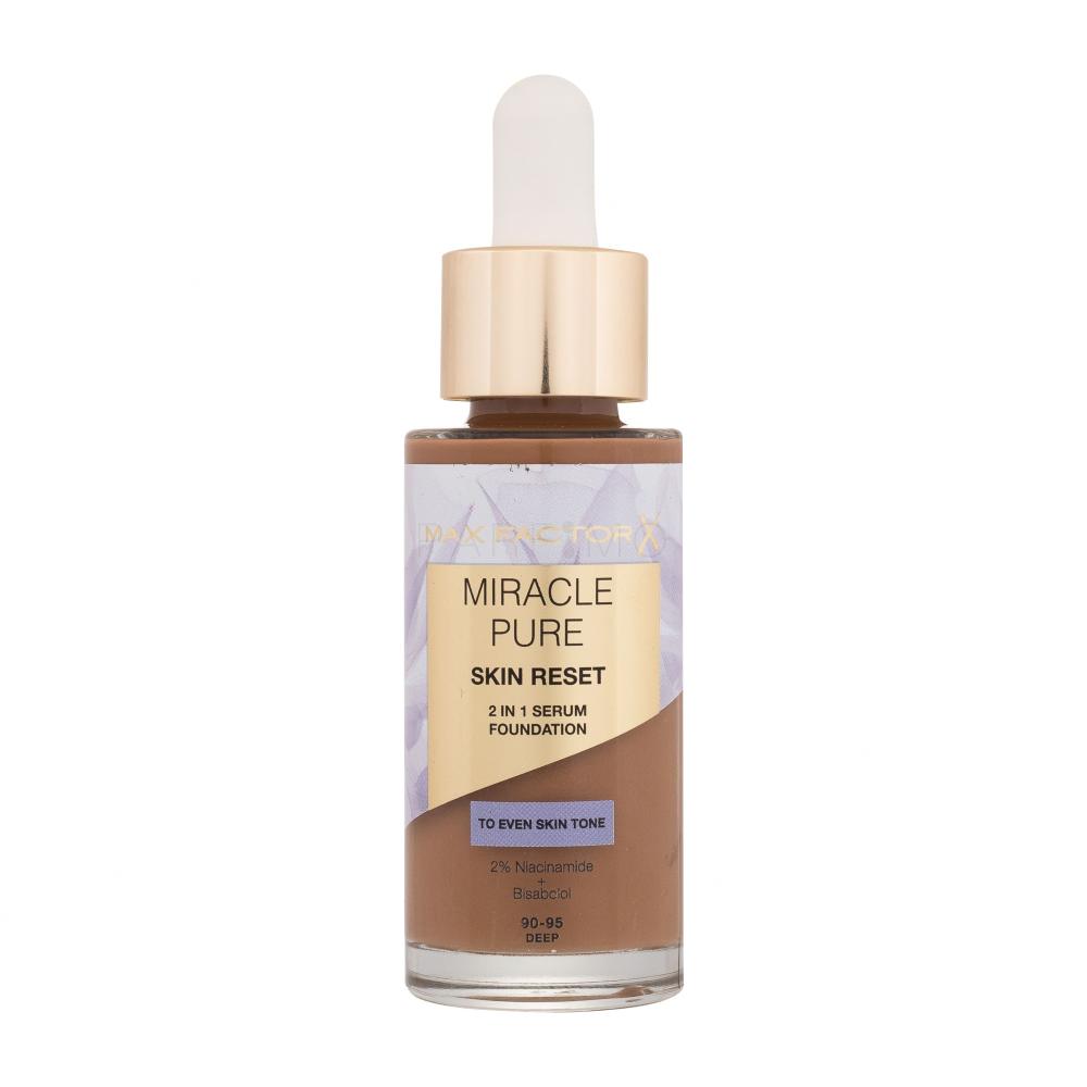 Max Factor Miracle Pure Skin Reset 2in1 Serum Foundation Foundation für Frauen 30 ml Farbton  90-95 Deep