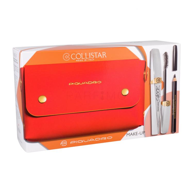 Collistar Shock Geschenkset Mascara 8ml + Augenbleistift 2g Black + Handtasche