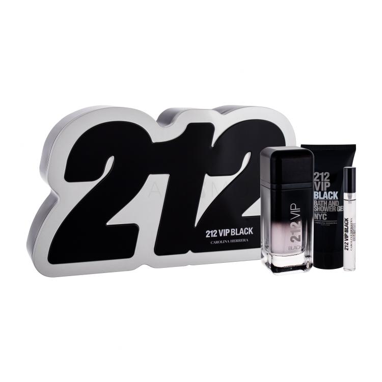 Carolina Herrera 212 VIP Men Black Geschenkset Edp 100 ml + Duschgel 100 ml + Edp 10 ml