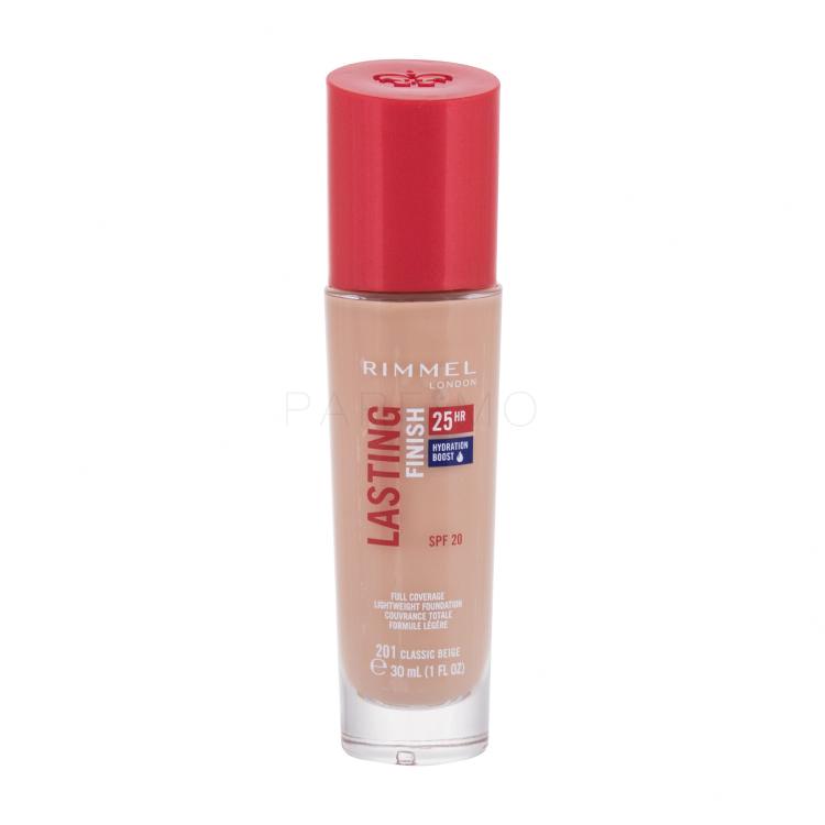 Rimmel London Lasting Finish 25H SPF20 Foundation für Frauen 30 ml Farbton  201 Classic Beige