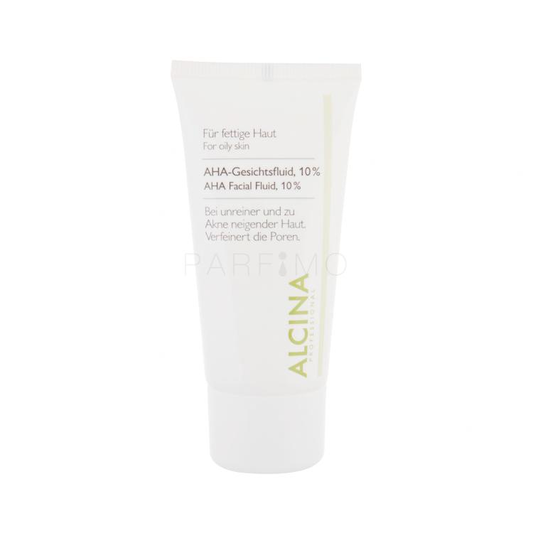 ALCINA For Oily Skin AHA Facial Fluid, 10% Nachtcreme für Frauen 50 ml
