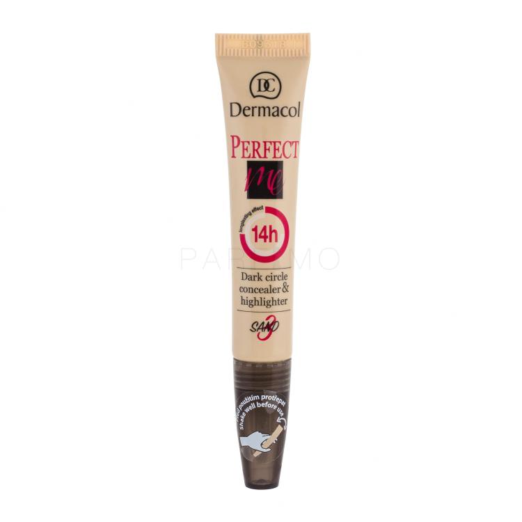 Dermacol Perfect Me Dark Circle Concealer &amp; Highlighter Concealer für Frauen 7 ml Farbton  3 Sand