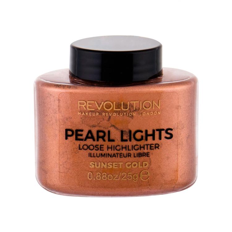 Makeup Revolution London Pearl Lights Highlighter für Frauen 25 g Farbton  Sunset Gold