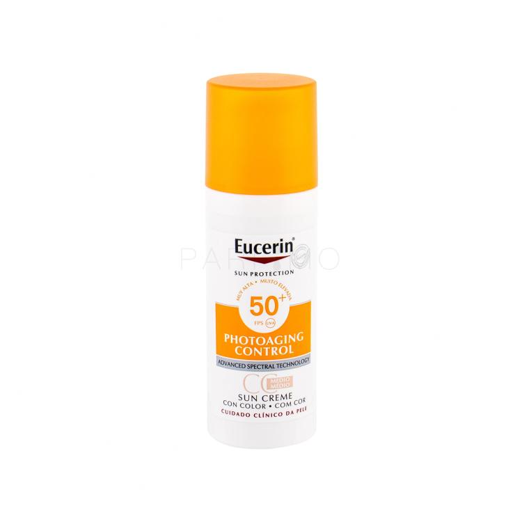 Eucerin Sun Protection Photoaging Control CC Cream SPF50+ Sonnenschutz fürs Gesicht für Frauen 50 ml Farbton  Medium