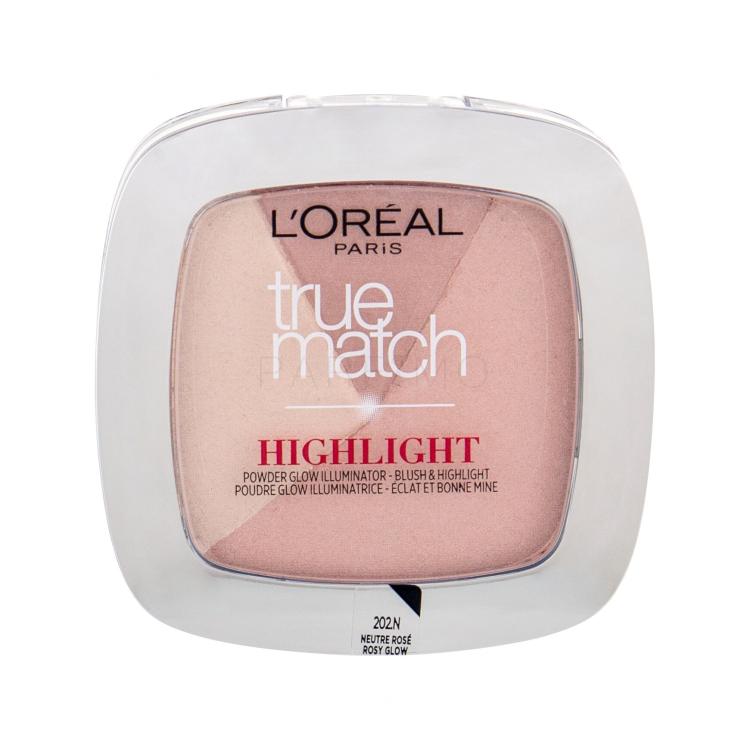 L&#039;Oréal Paris True Match Highlight Highlighter für Frauen 9 g Farbton  202.N Rosy Glow