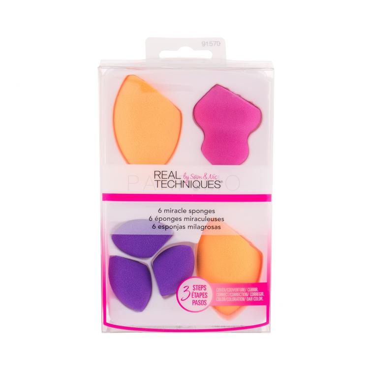 Real Techniques Sponges Mini Brush Trio Geschenkset Schwamm Sculpting Sponge 1 St + Schwamm Complexion Sponge 2 St + Schwamm Mini Eraser Sponge 3 St