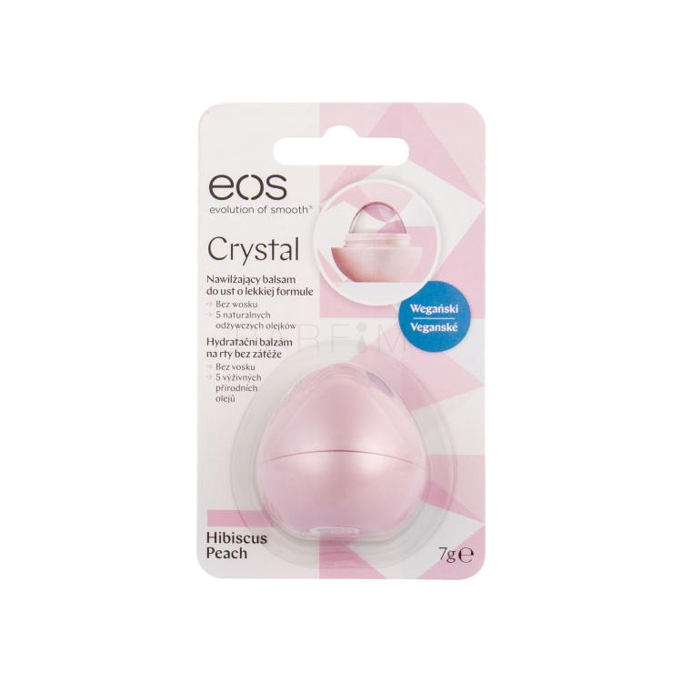 EOS Crystal Lippenbalsam für Frauen 7 g Farbton  Hibiscus Peach