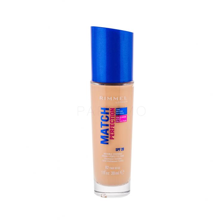 Rimmel London Match Perfection SPF20 Foundation für Frauen 30 ml Farbton  82 Fair Beige