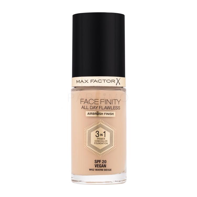 Max Factor Facefinity All Day Flawless SPF20 Foundation für Frauen 30 ml Farbton  W62 Warm Beige