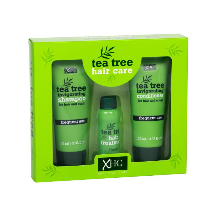 Xpel Tea Tree Geschenkset Shampoo 100 ml + Conditioner 100 ml + Haarserum 30 ml
