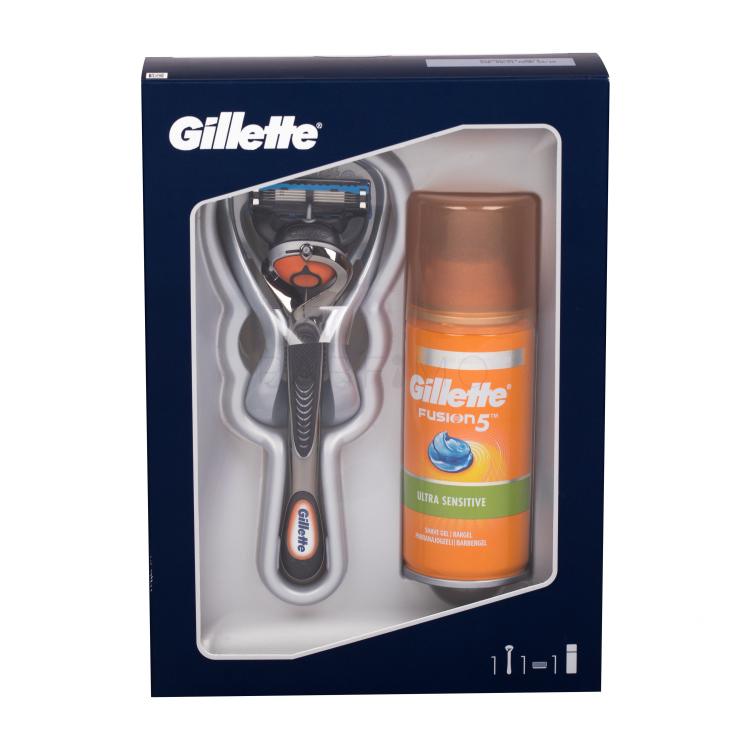Gillette Fusion Proglide Flexball Geschenkset Rasierer mit einer Klinge 1 St. + Rasiergel Fusion5 Ultra Sensitive 75 ml