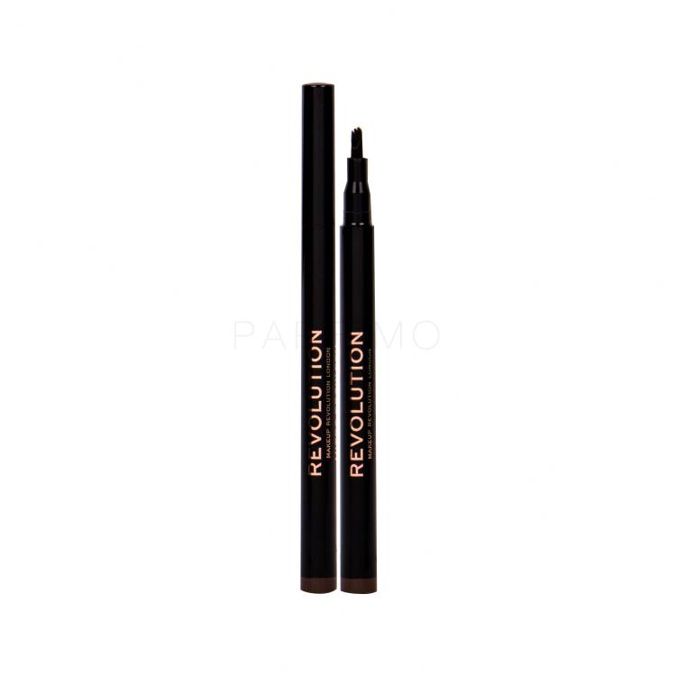 Makeup Revolution London Micro Brow Pen Augenbrauenstift für Frauen 1 ml Farbton  Medium Brown