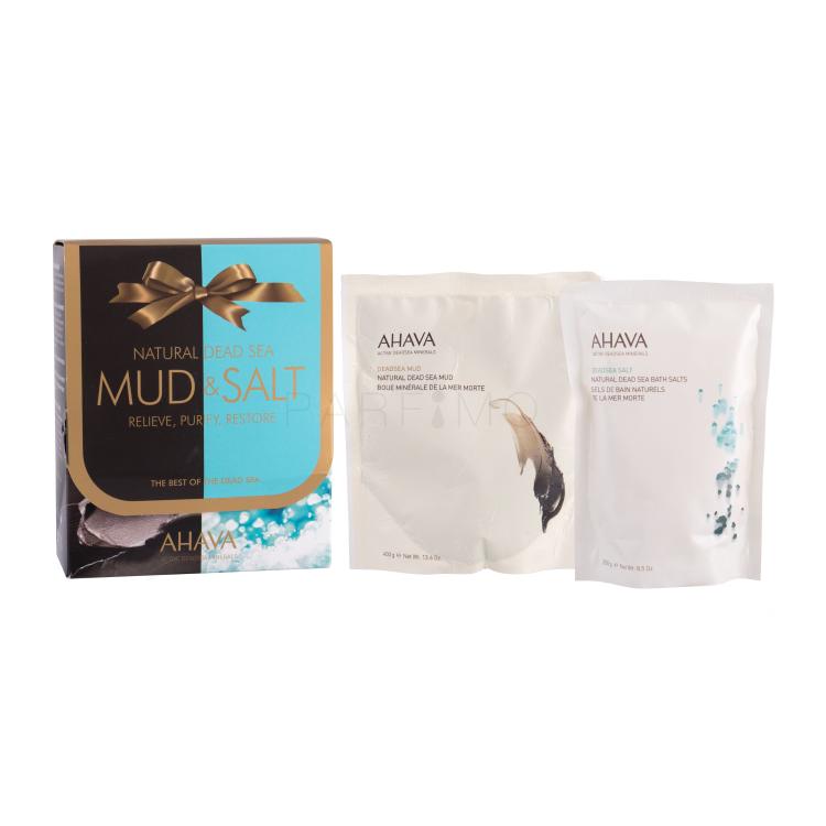 AHAVA Deadsea Mud Dermud Nourishing Body Cream Geschenkset Natürlicher Mineralschlamm aus dem Toten Meer 400 g + Mineralbadesalz aus dem Toten Meer 250 g