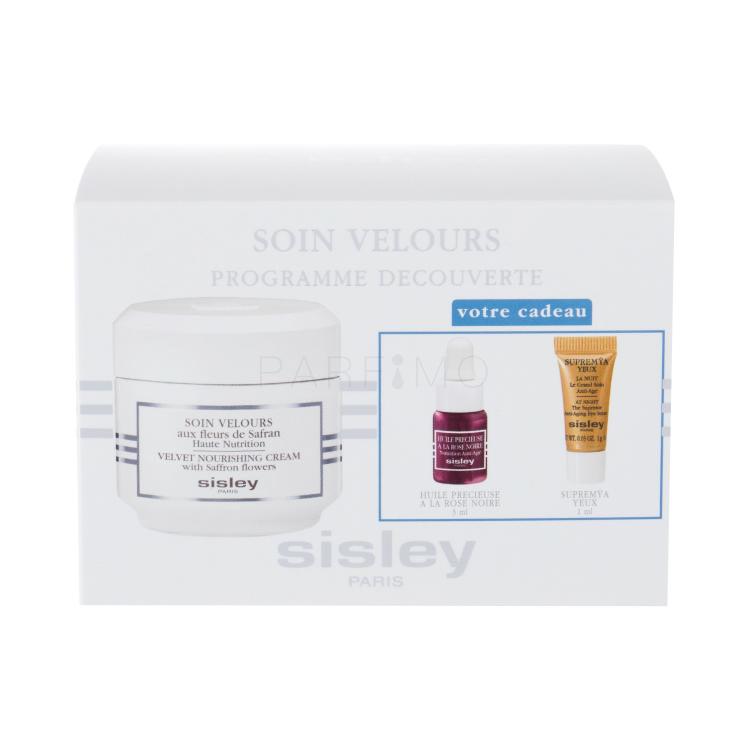 Sisley Velvet Nourishing Geschenkset Tagespflege 50 ml + Gesichtsserum Huile Precieuse 3 ml + Augenpflege The Supreme 1 ml