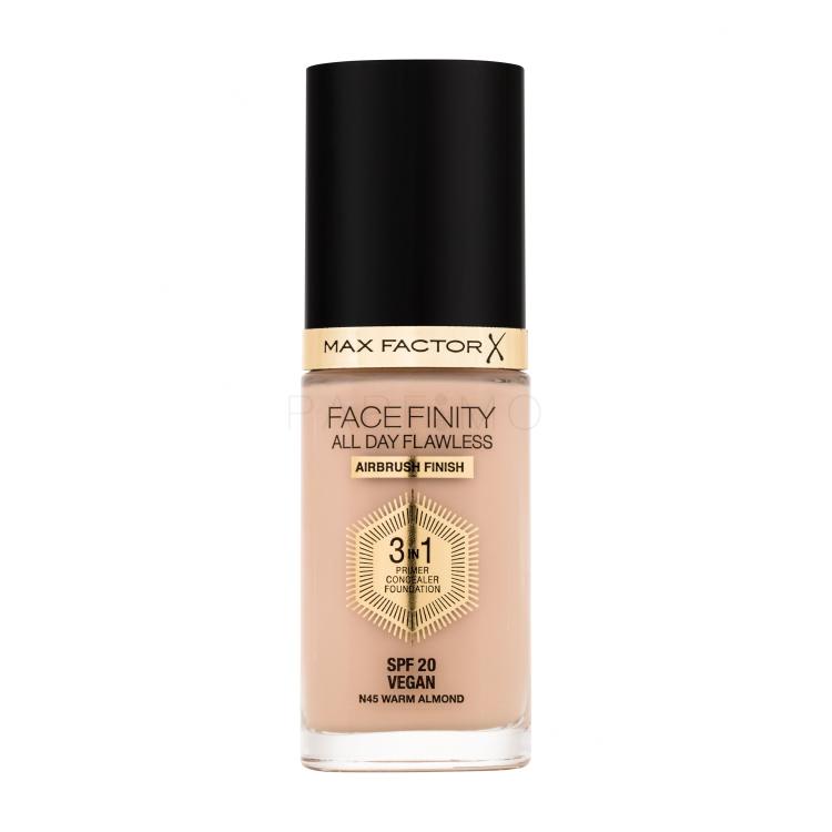 Max Factor Facefinity All Day Flawless SPF20 Foundation für Frauen 30 ml Farbton  N45 Warm Almond