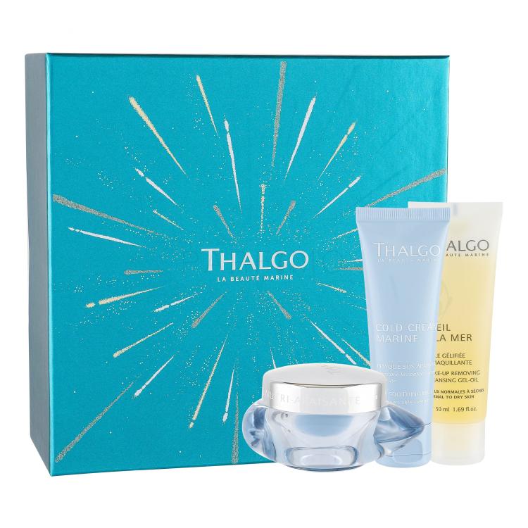 Thalgo Cold Cream Marine Geschenkset Tagespflege 50 ml + Gesichtsmaske 50 ml + reinigendes Gesichtsöl Éveil á La Mer 50 ml