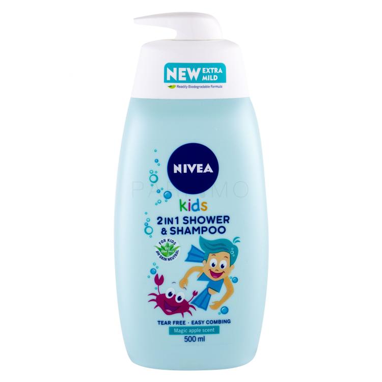 Nivea Kids 2in1 Shower &amp; Shampoo Magic Apple Scent Duschgel für Kinder 500 ml