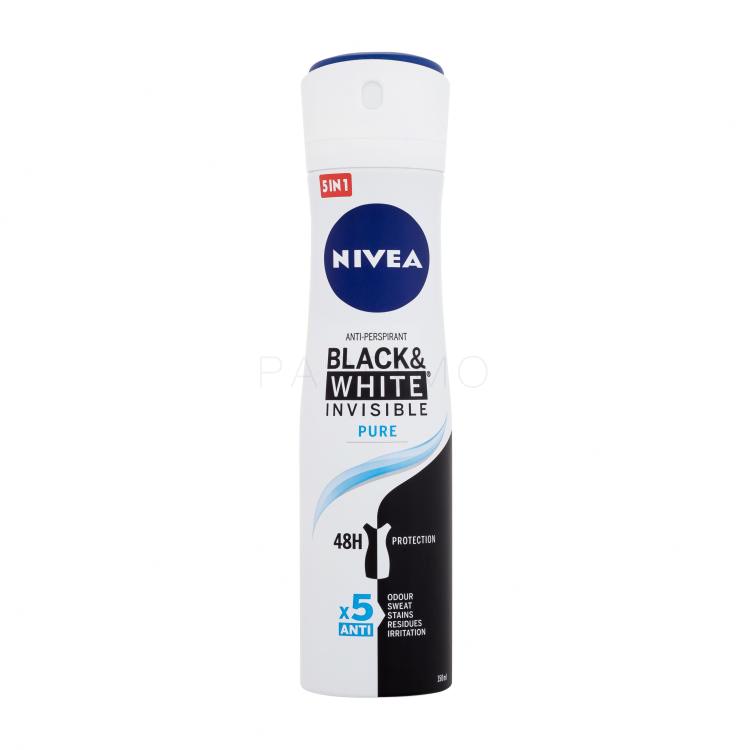 Nivea Black &amp; White Invisible Pure 48h Antiperspirant für Frauen 150 ml